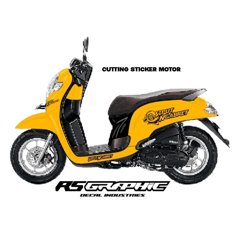 stiker scoopy | stiker lis cutting motor | stiker siput ngabret
