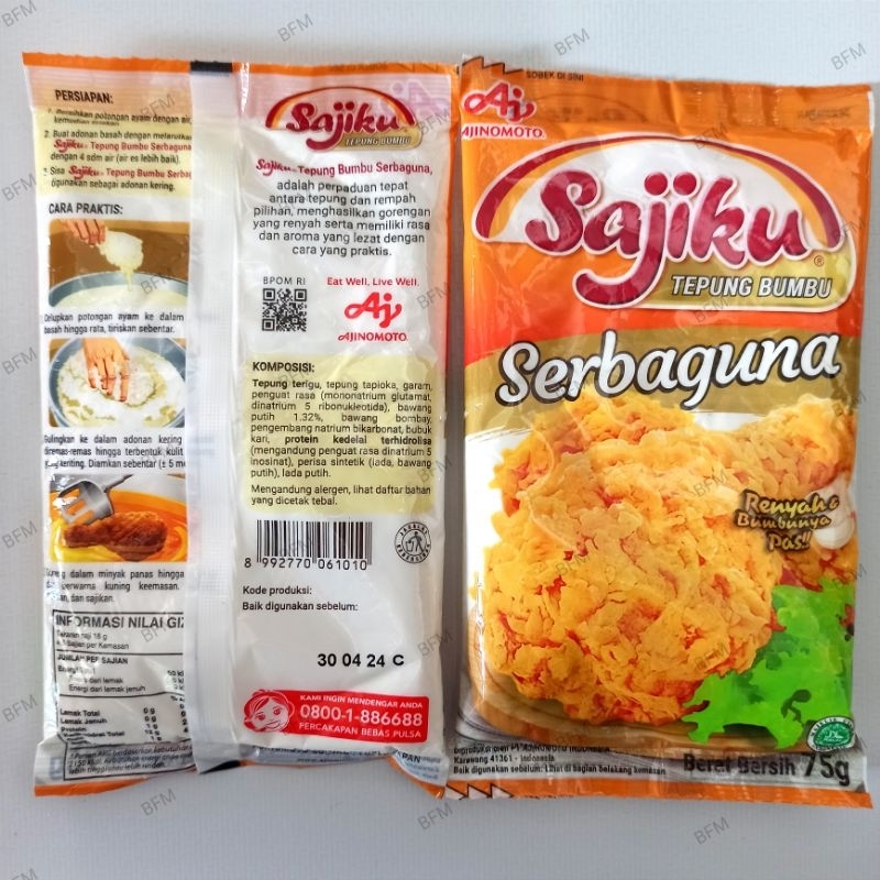 

Sajiku Tepung Bumbu Ayam Serbaguna 75 Gr