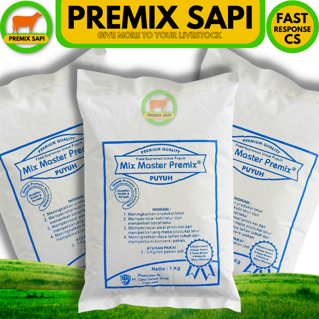 PREMIX PUYUH PETELUR 1 kg - Suplemen Pakan Untuk Puyuh - Meningkatkan produksi telur dan berat telur