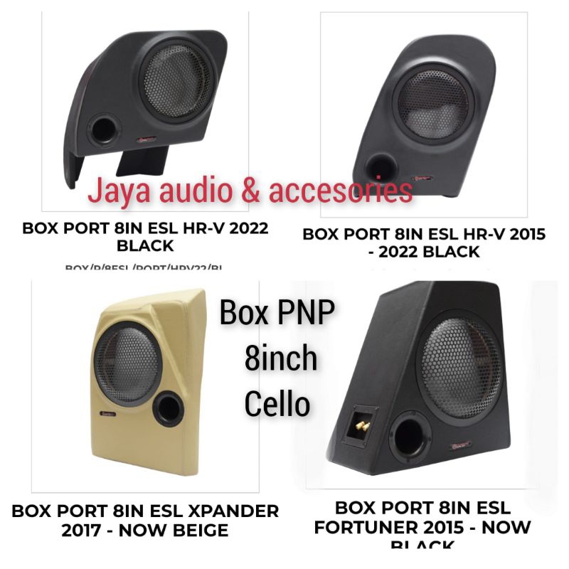 Box Subwoofer Cello 8inch Xpander-Hrv-BRV-Fortuner-Pajero-Ertiga-Avanza-Inova dan Tersedia jenis mob