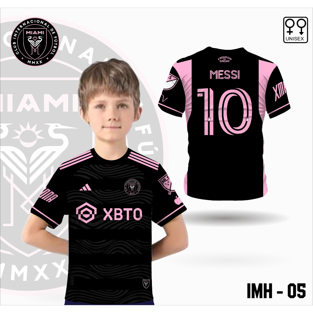 kaos bola messi inter miami terbaru anak baju jersey inter miami