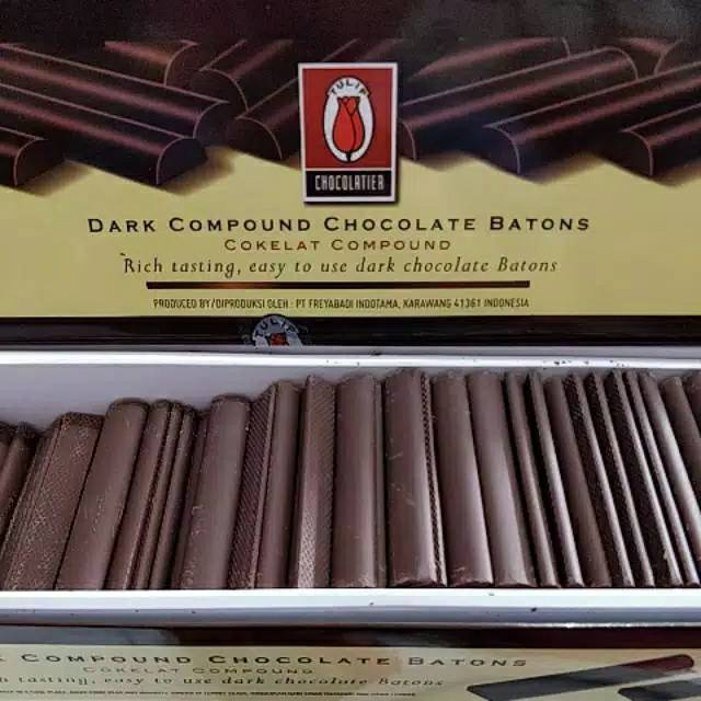 

tulip stick dark coklat compound repack 1kg