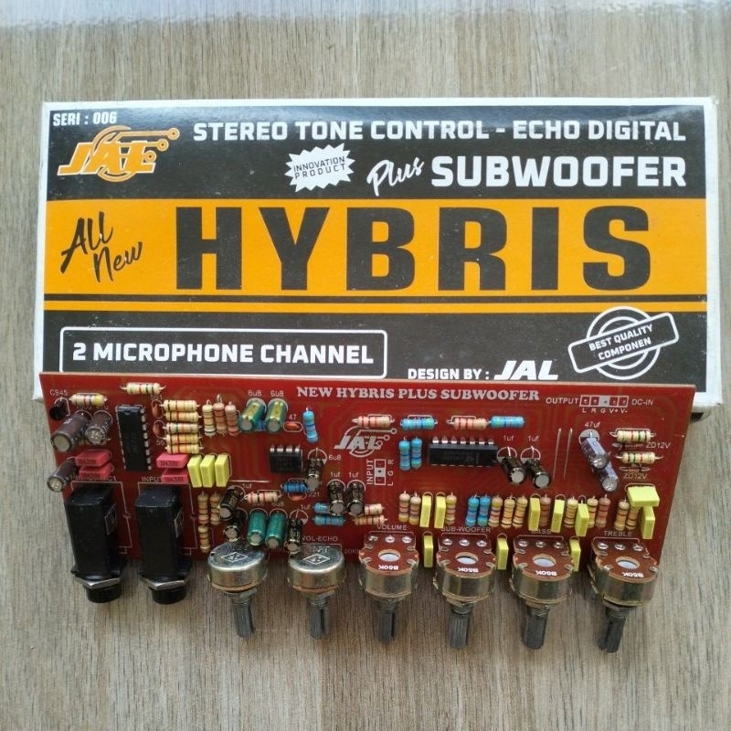 HYBRIS Stereo Tone Control Plus Echo Digital plus subwoofer