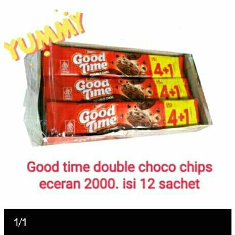 

Biskuit Good Time Double Choc box isi 12 pcs