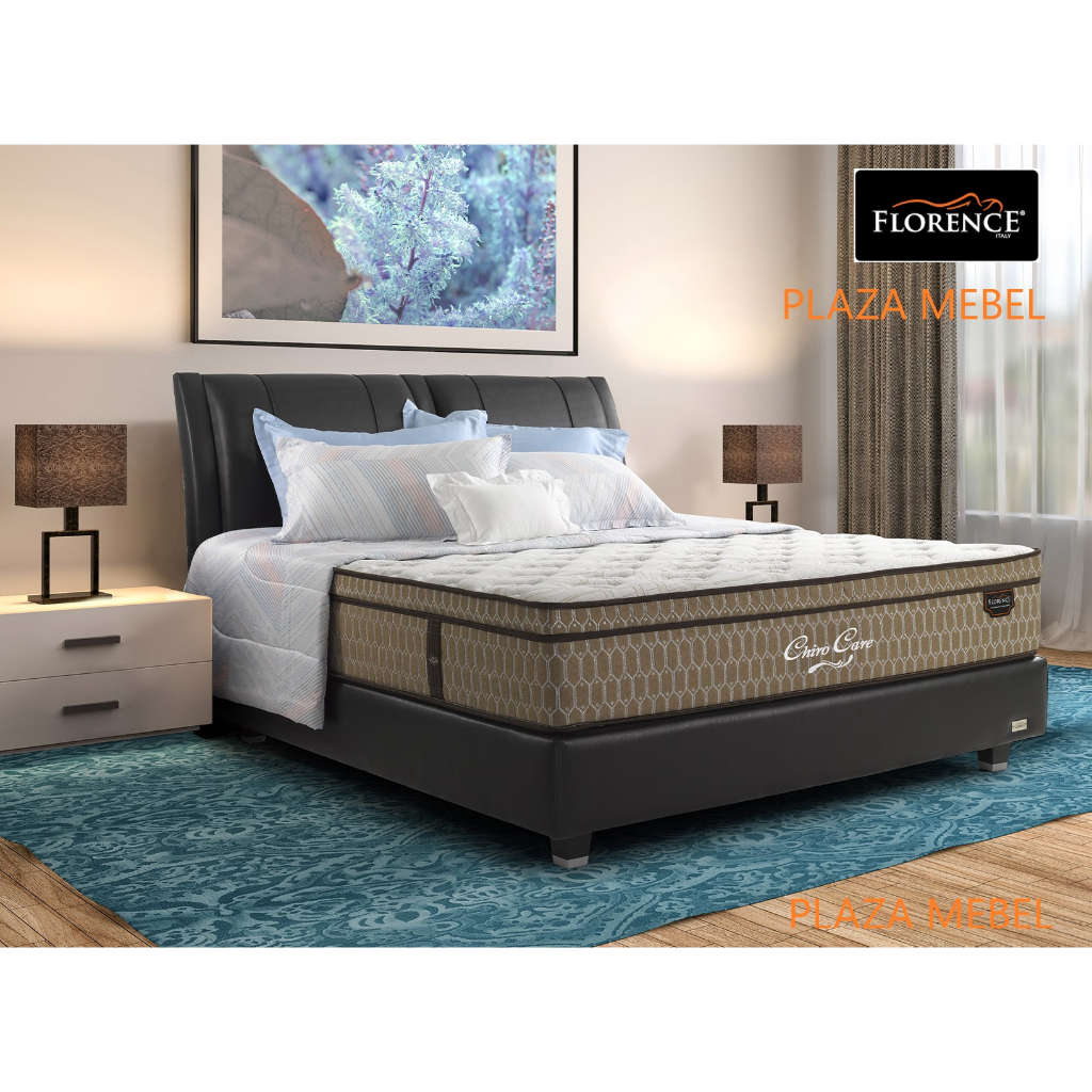 Set Kasur CHIRO CARE FLORENCE Spring Bed Orthopedic + HB Concerto ( FULLSET )