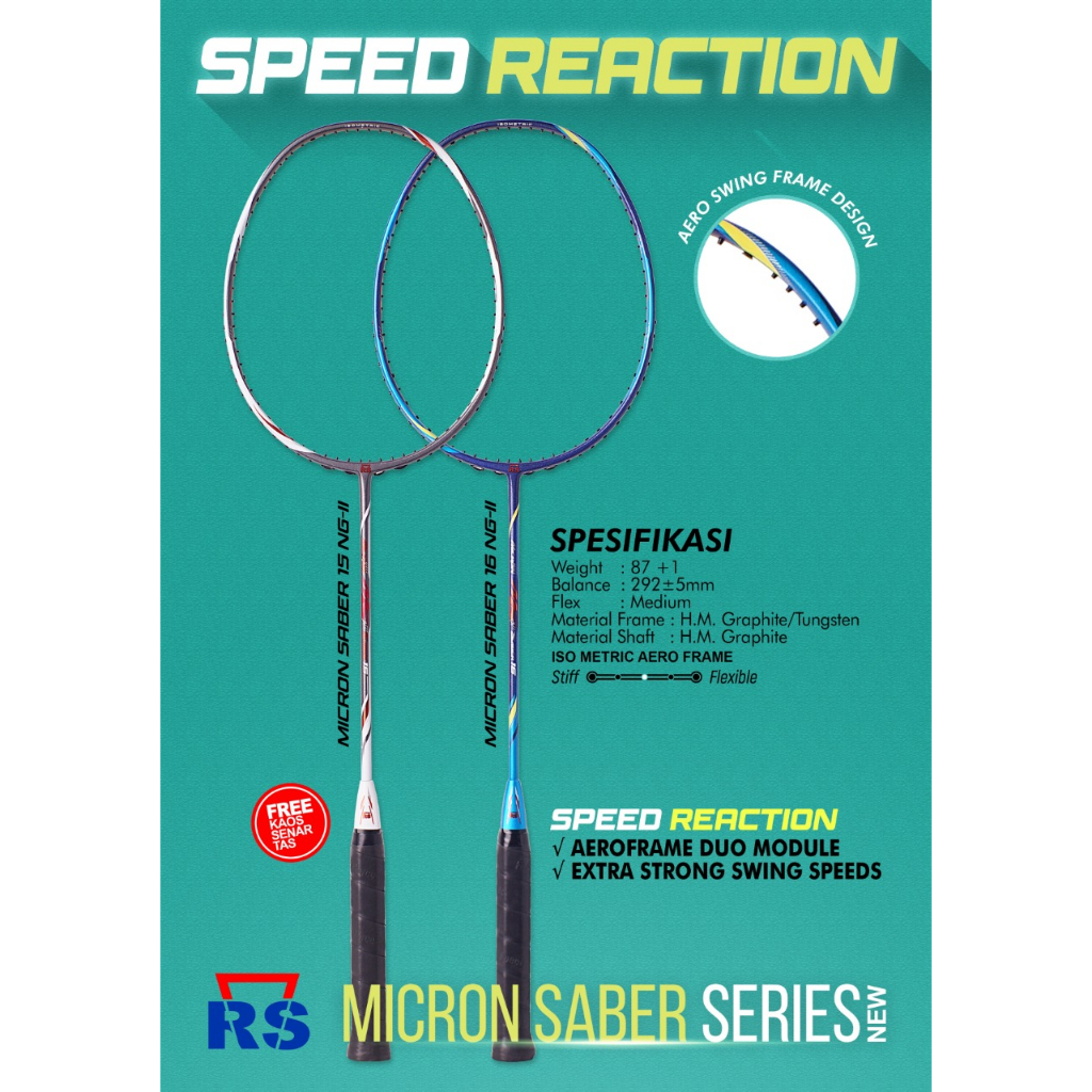 Raket Badminton RS Micron Saber 15/16 NG II