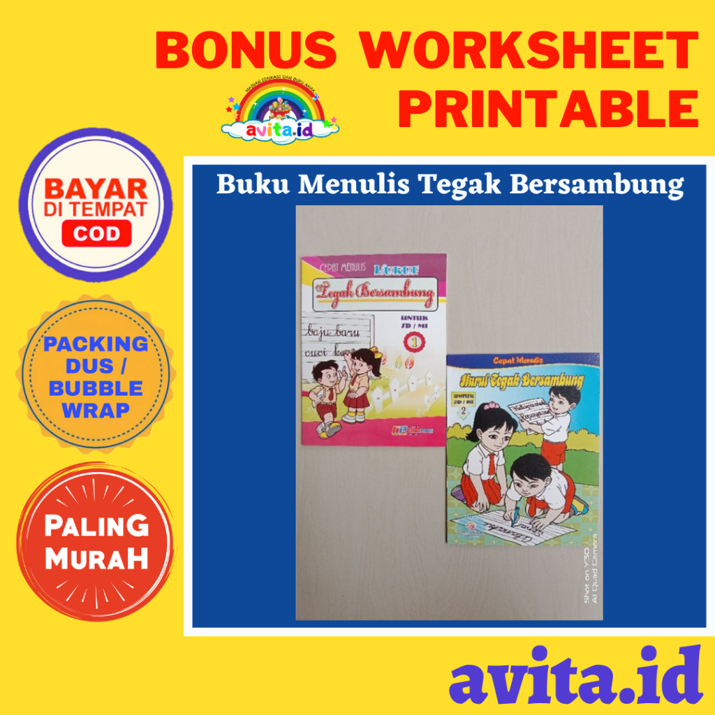 

avita.id TERMURAH Buku Menulis Tegak Bersambung SD/MI klas 1 dan 2