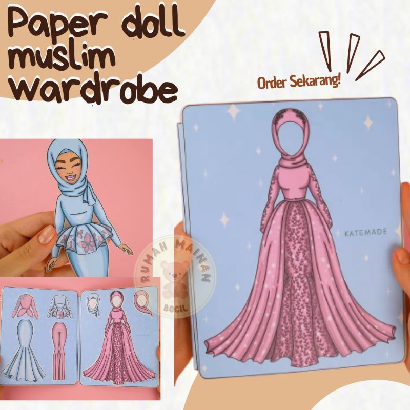 PAPERDOLL PAPER DOLL MUSLIM BP BPAN MAINAN KERTAS MAINAN EDUKASI BUKU PAPERDOLL