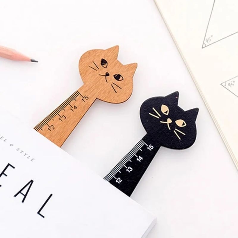 

Penggaris Lucu Model Kucing Panjang 15cm Cute Cat Kids Ruler Stationery Supplies