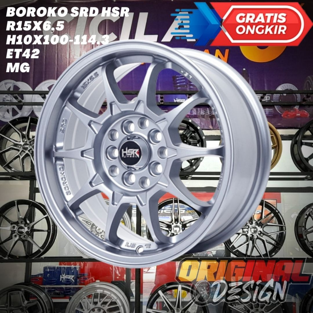 Velg Mobil Ring 15 R15 HSR SRD BOROKO Untuk Innova , Ertiga , Xover , Terios