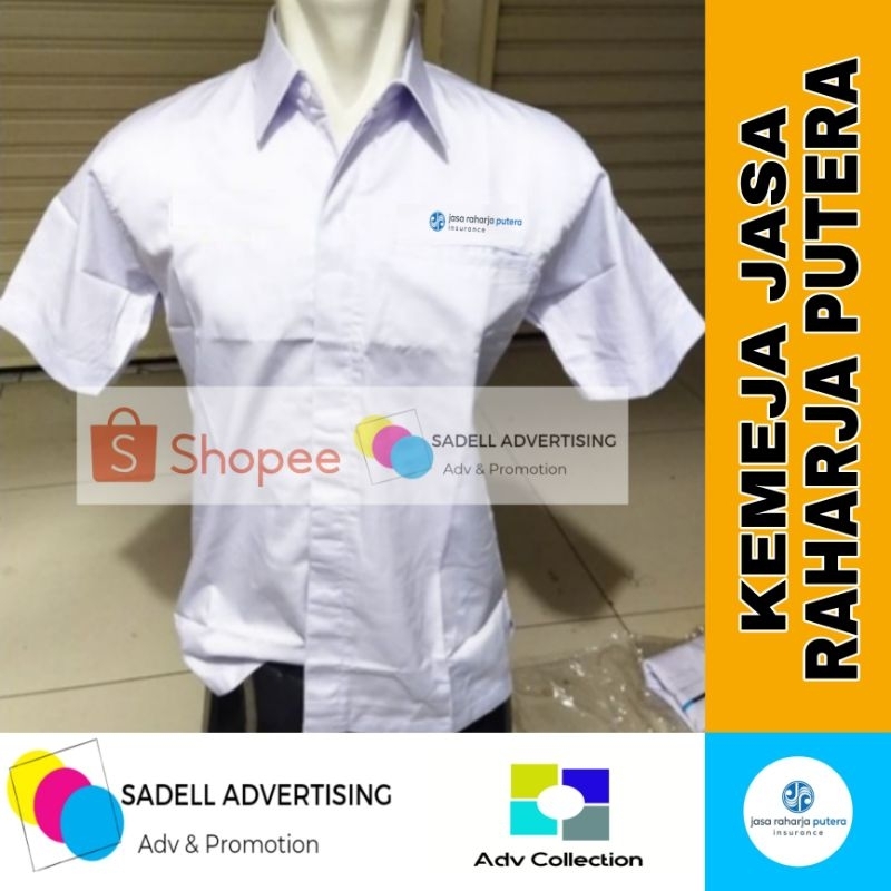Kemeja Jasa Raharja Putera Seragam Jasa Raharja Putera Putih Lengan Pendek Pria Bordir
