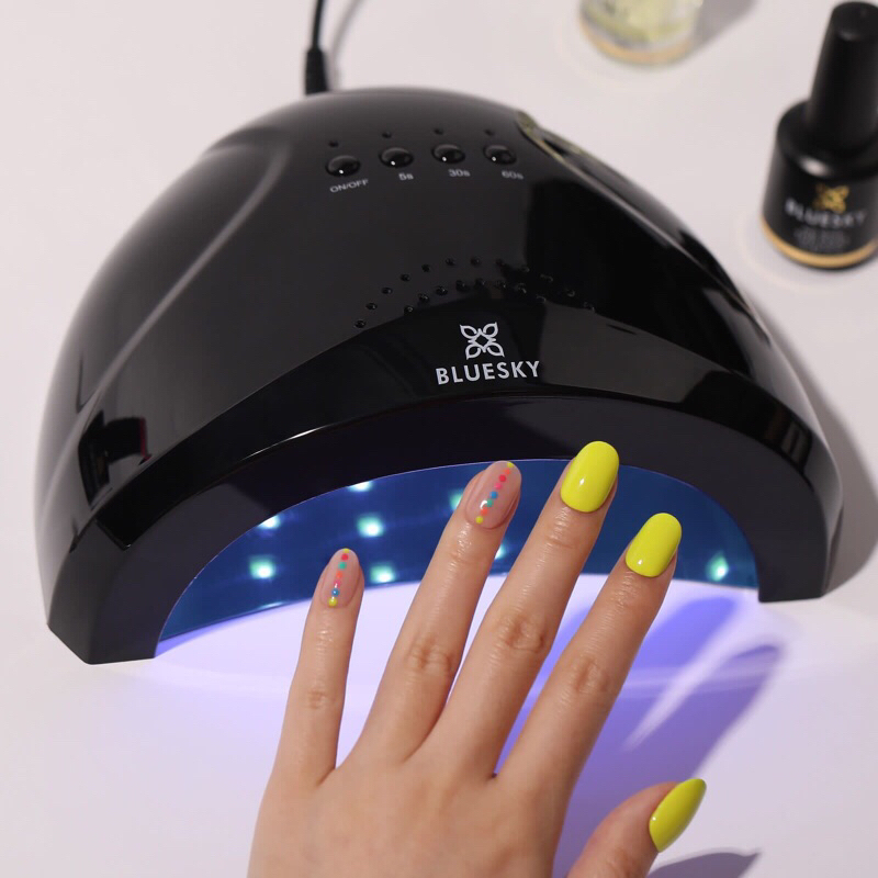 PENGERING KUTEK GEL POLISH LED UV MESIN 48 WATT BLUESKY NAIL ART ALAT LAMPU LAMP HITAM GARANSI