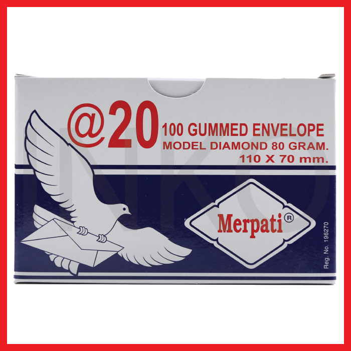 

KIKY AMPLOP MERPATI 100 GUMMED ENVELOPE VISIT @20 80GR
