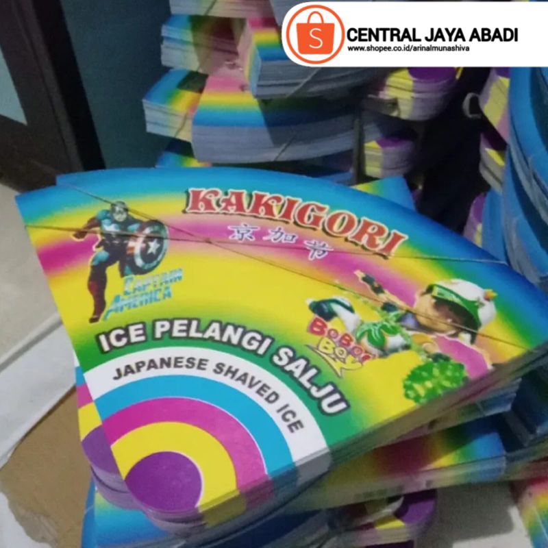 

100 LEMBAR KERTAS ES SALJU VIRAL | BUNGKUS KERTAS ES PELANGI PRODUK TERBARU | KEMASAN ES KAKIGORI BAHAN IVORY PUTIH HIGH QUALITY | CONTONG ES SERUT | ARINA SHIVA GROUP 250