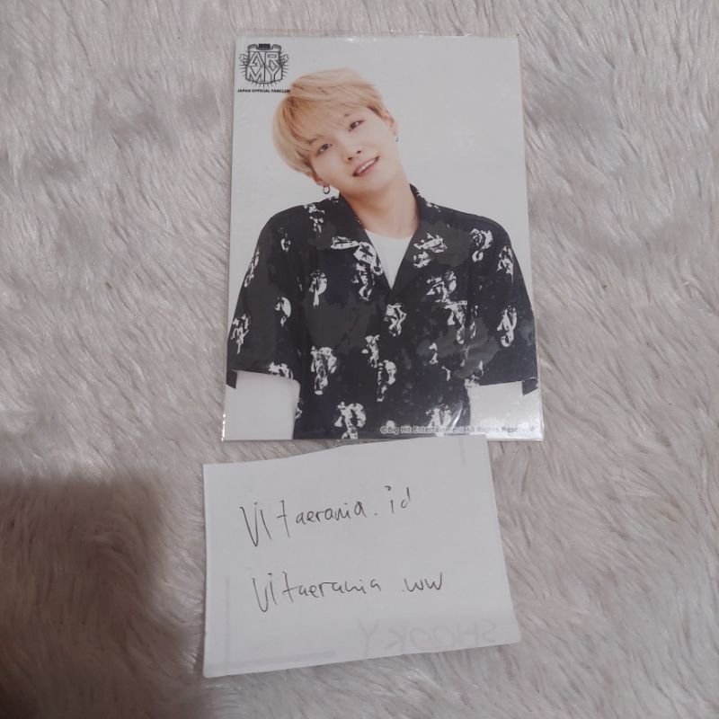 (official) POSTCARD LIVE PHOTO RARE yoongi suga agustd japan fanclub renewal yoongi suga fourth |  n