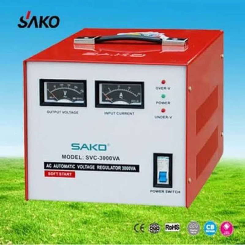 SAKO STABILIZER SAKO SVC 3000 VA stabilizer sako 3000 watt otomatis svc3000VA stavol sako stabil lis