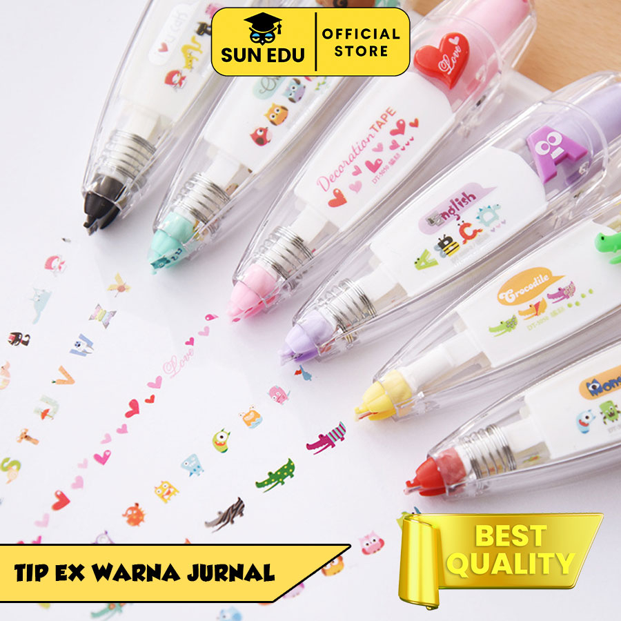 

Correction tape decoration untuk jurnal/ Roller stamp reminder highlight pola cute