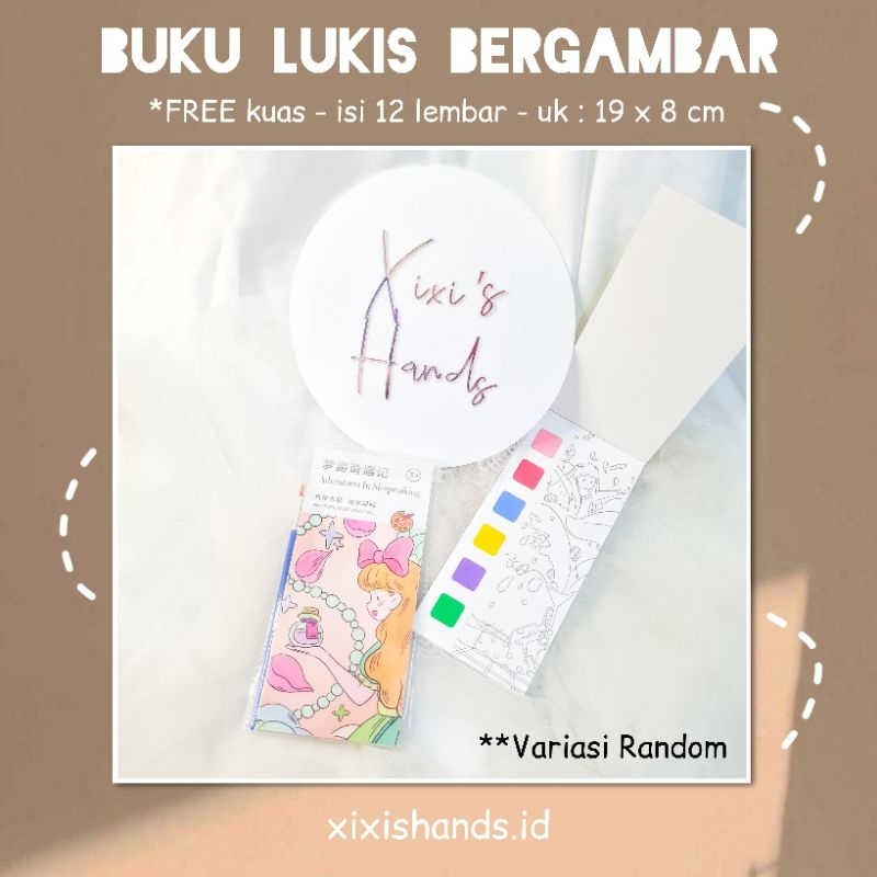 

Buku Lukis Gambar Cat Air Paket Melukis Free Kuas Belajar Lukis Mewarnai Buku Kartun Lucu