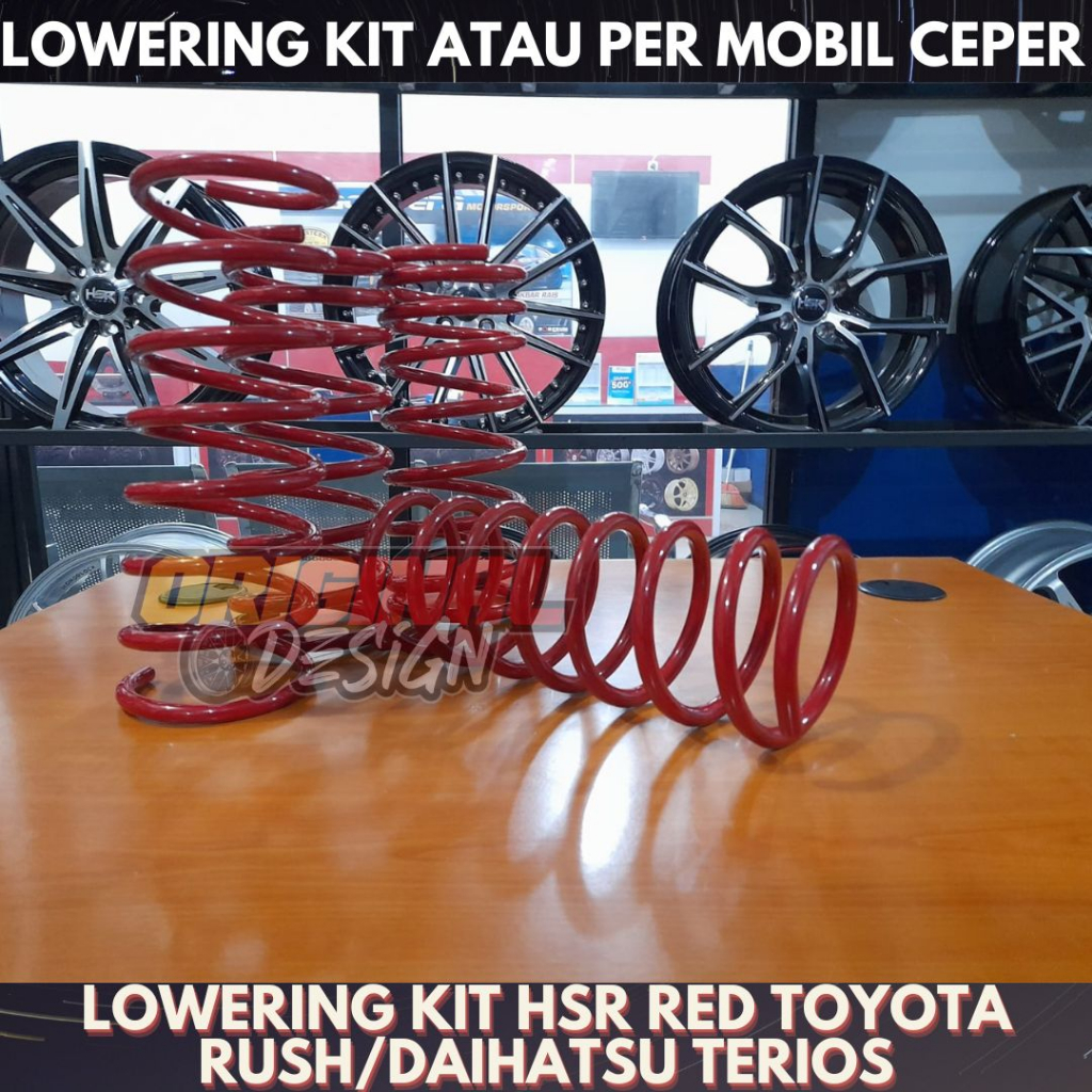 PER KEONG RUSH , TERIOS CEPER / LOWERING KIT HSR RED RUSH & TERIOS