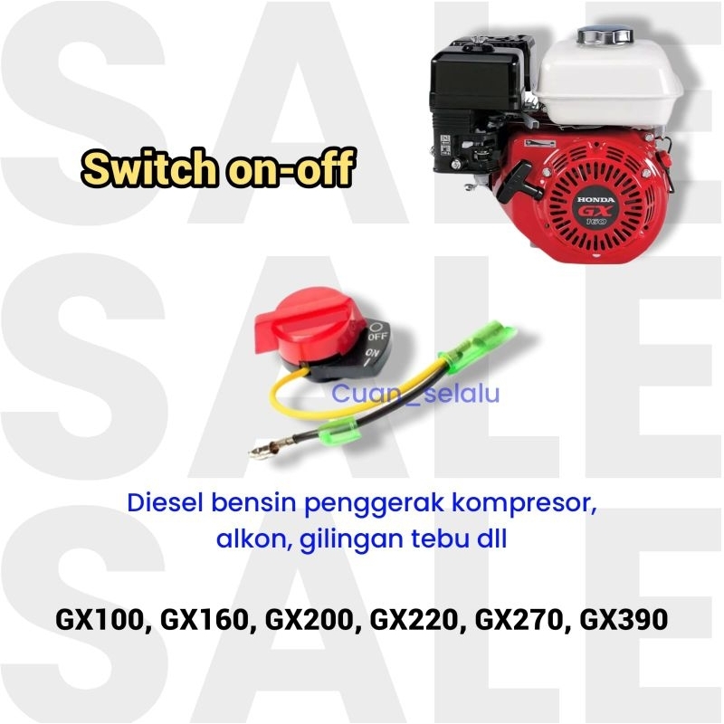 Switch on-off engine OHV GX160 GX200 GX100 GX390 - saklar mesin diesel bensin penggerak serbaguna ho