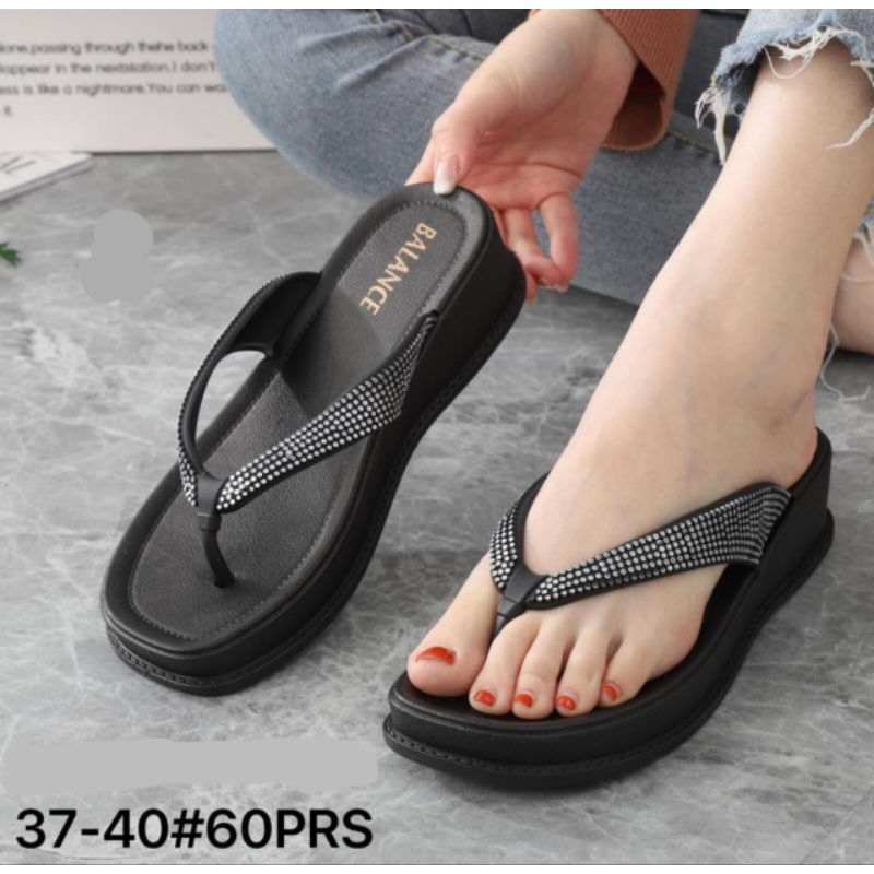 SANDAL JEPIT HAK BALANCE / SANDAL JELLY WANITA IMPORT