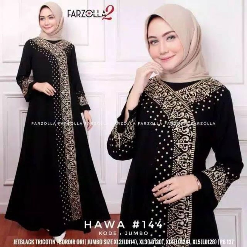 GAMIS KIMONO DEWASA ANAK COUPLE ABAYA HITAM BORDIR
