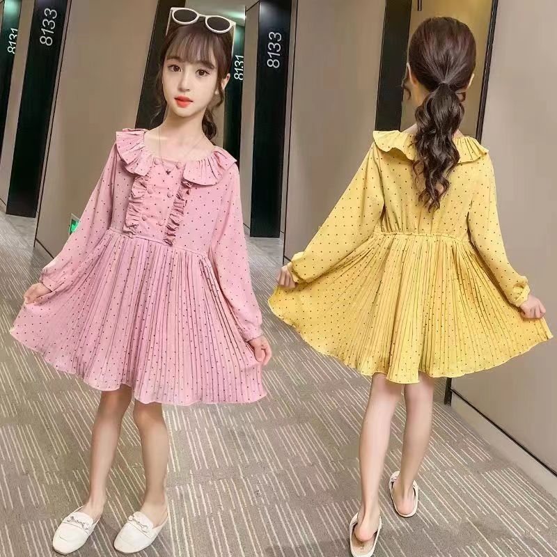Tunik Plisket Anak 7-8 tahun Pakaian dress baju atasan anak perempuan import