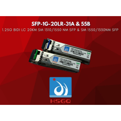 [𝐎𝐑𝐈𝐆𝐈𝐍𝐀𝐋] SFP-1G-20LR-31A/55B HSGQ 1.25G bidi LC 20km SM 1310/1550nm SFP