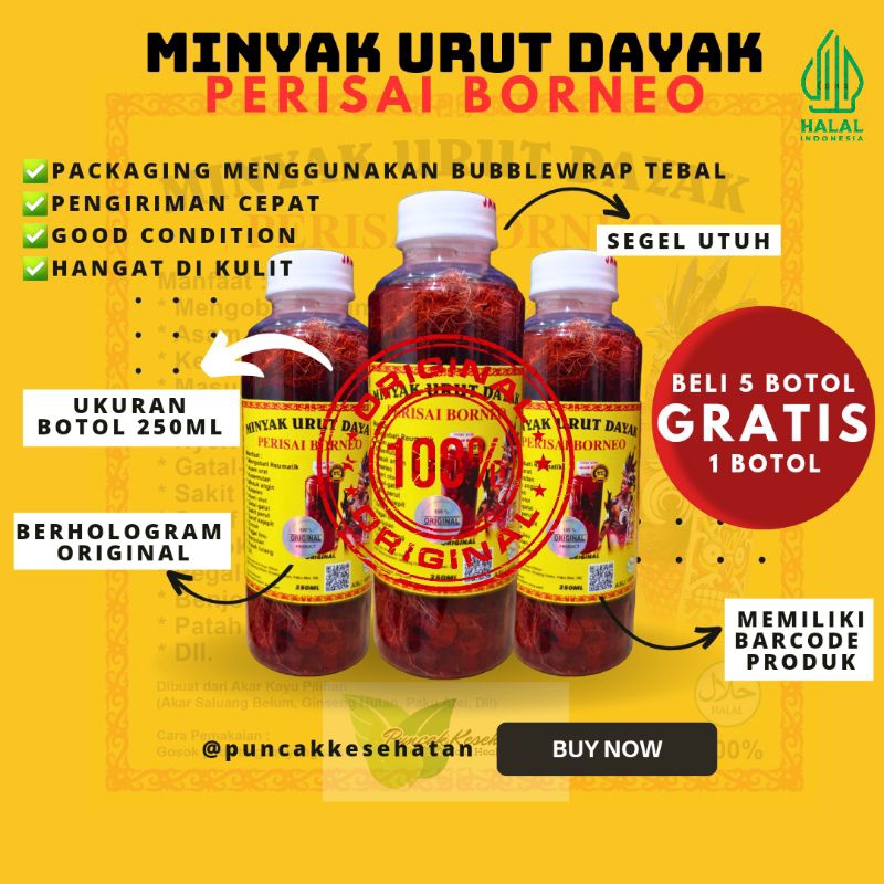 Minyak Urut Dayak Ibu Ida Dayak Kalimantan Asli Berhologram