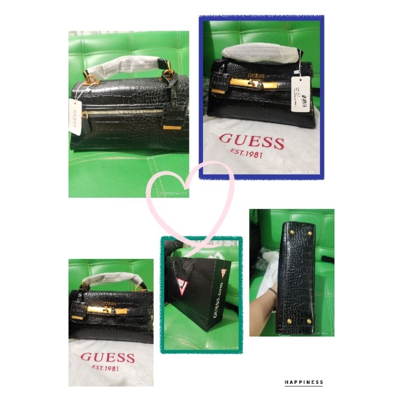 guess croco black