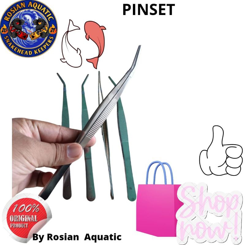 PINSET panjang aquascape untuk pemberian pakan ikan