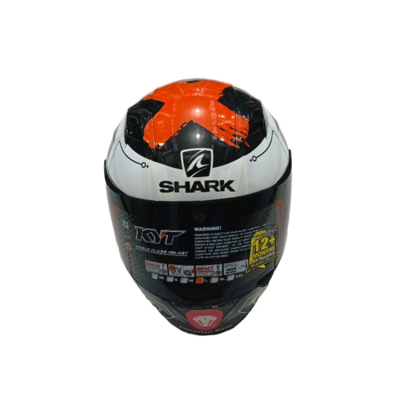 HELM ORIGINAL MOTIF SHARK LORENZO REPAINT WRAPING FULL DECALL