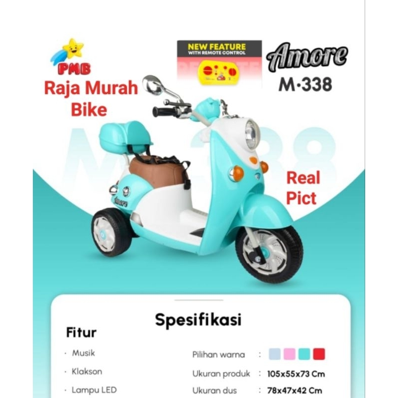 Motor Aki Scoopy PMB 338 Remote Control Motoran Aki Anak Scoopy 338 Pmb