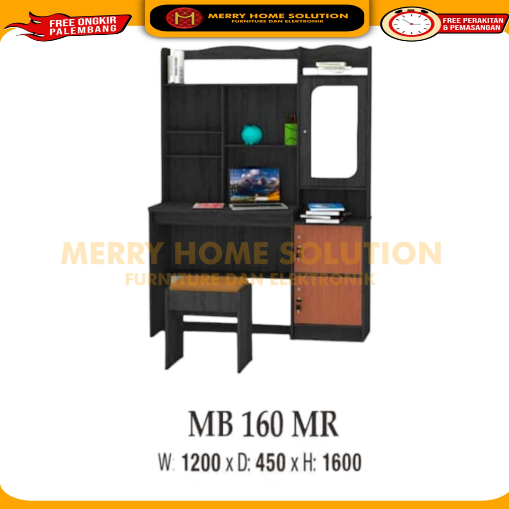 meja belajar besar MB 160 MR maja belajar matkens meja rias +kursi