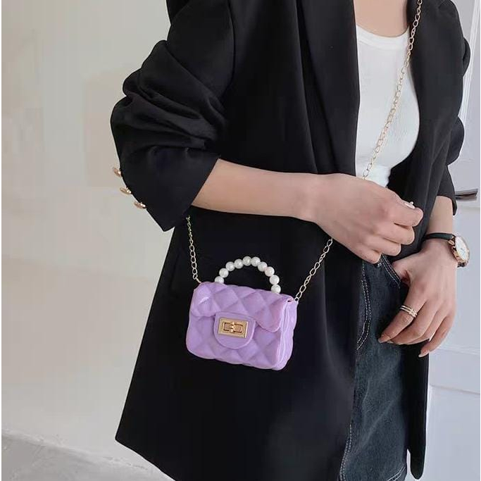 Tas Selempang Jelly Mutiara / Tas Selempang Anak Mini Jelly Bag Sling Bag Hand Bag