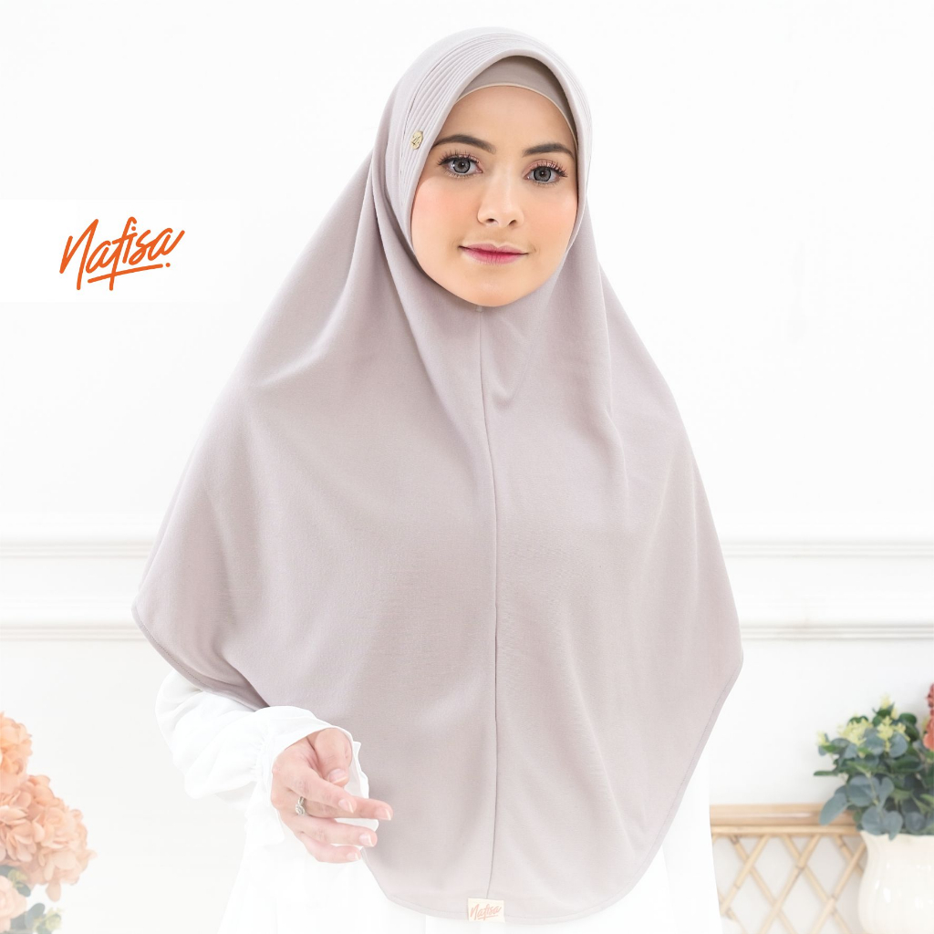 PROMO !!! Jilbab Instan Nafisa AZQILA Kerudung Bergo Polos | Hijab Kaos Premium Instan Pad Kecil Nafisa Jilbab Instan