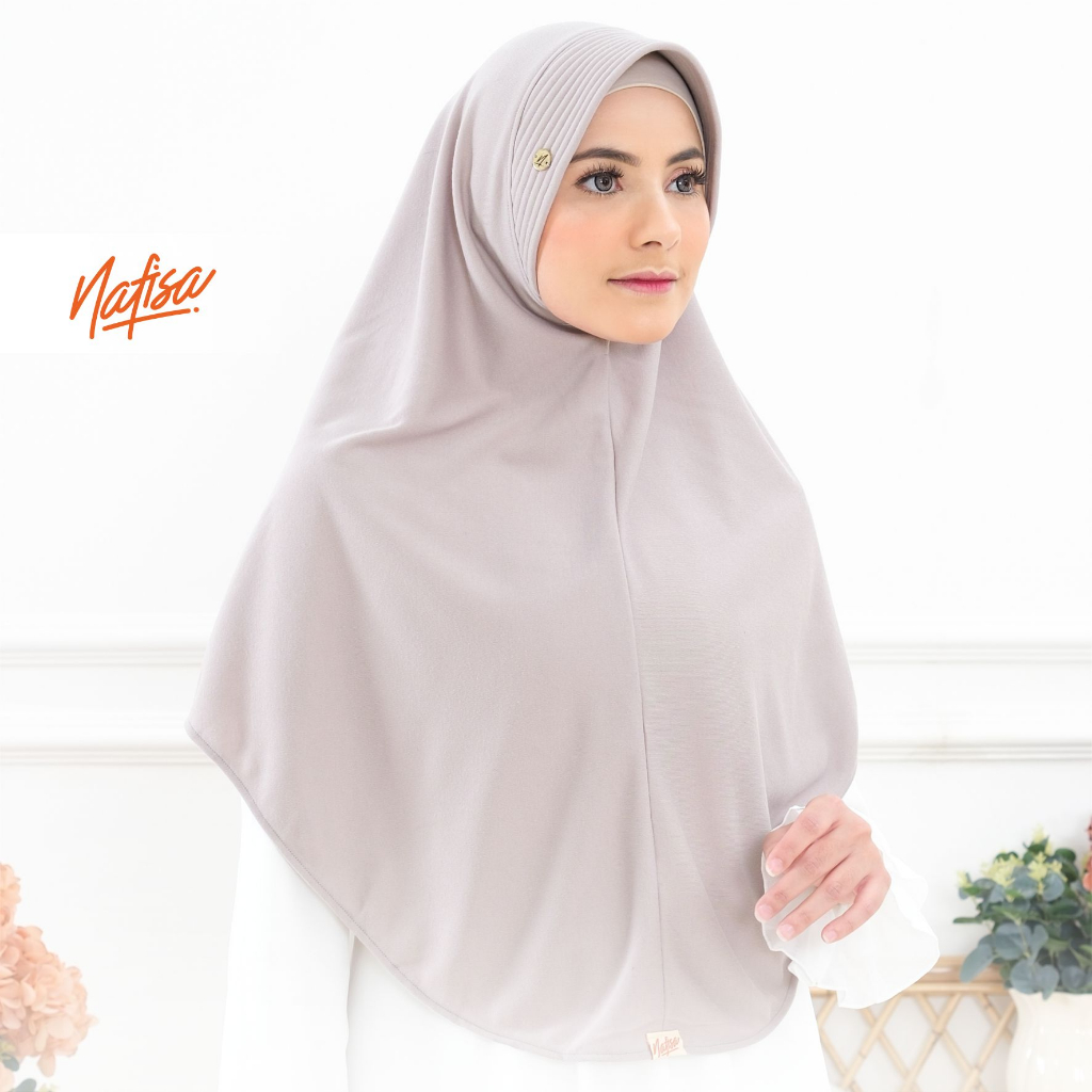 PROMO !!! Jilbab Instan Nafisa AZQILA Kerudung Bergo Polos | Hijab Kaos Premium Instan Pad Kecil Nafisa Jilbab Instan