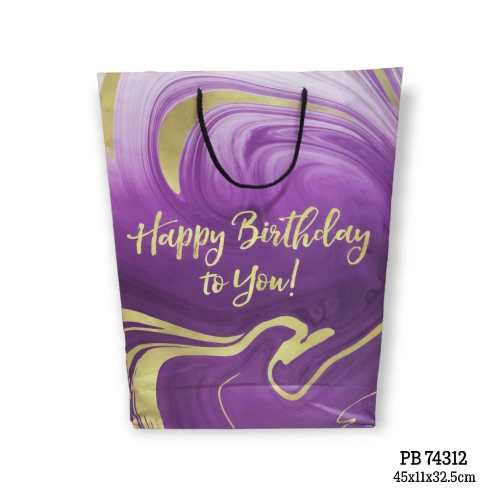 

TOKO ANQA-Gift Bag Paper Bag Kantong Kado motif Ultah 45 x 32.5 x 11cm PB 74312