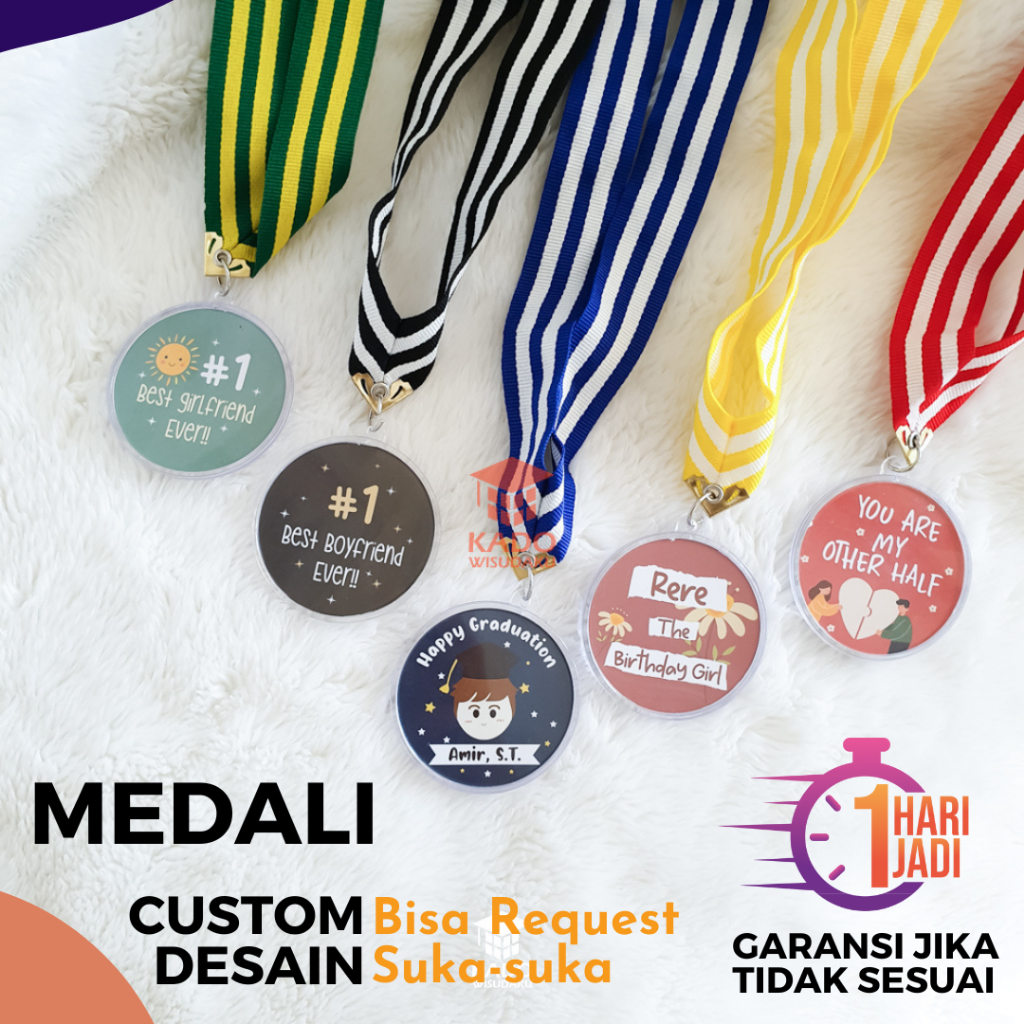 Medali Custom Unik Kado Wisuda, Hadiah Samir Kalung Wisuda