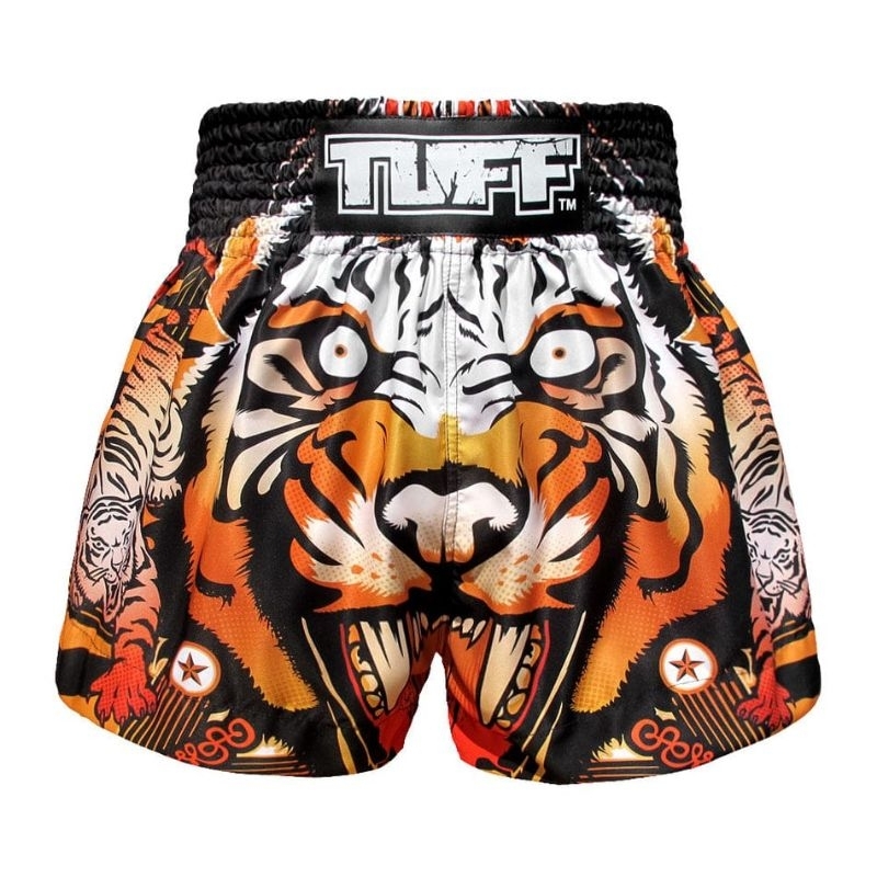 Tuff tuffsport Muaythai Short pants Traditional style orange cruel Tiger MS613-ORG celana beladiri