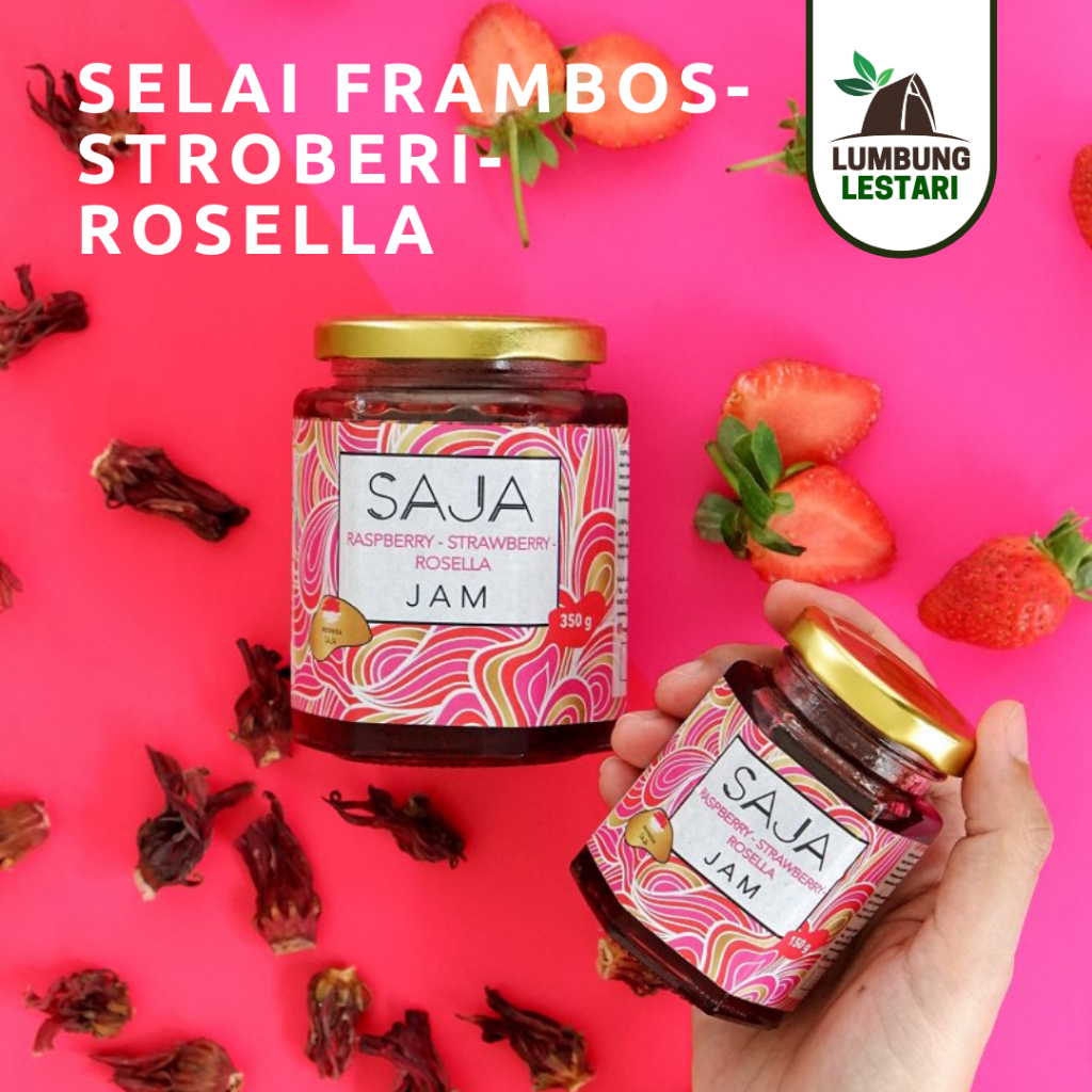 

SAJA JAM FUSION RASPBERRY - Selai Frambos,Stroberi,Rosela
