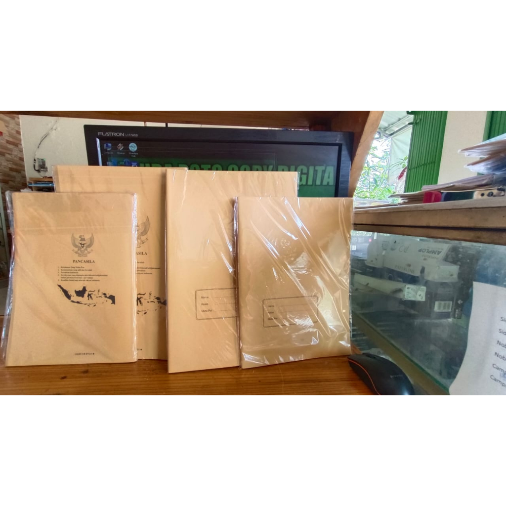 

Sampul Buku Coklat Kwarto Dengan Nama / Buku Sidu / Isi 20 Lembar