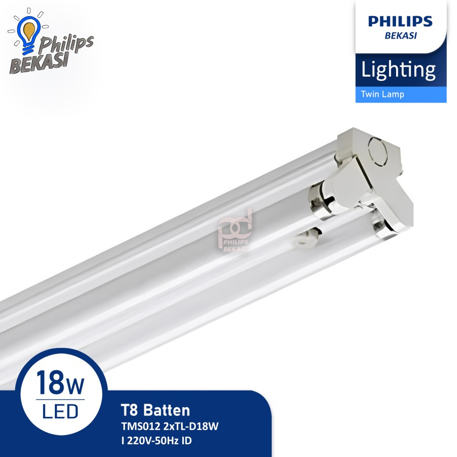 Philips Lampu TKO Balok Simbat TMS012 2xTL-D 18 Watt