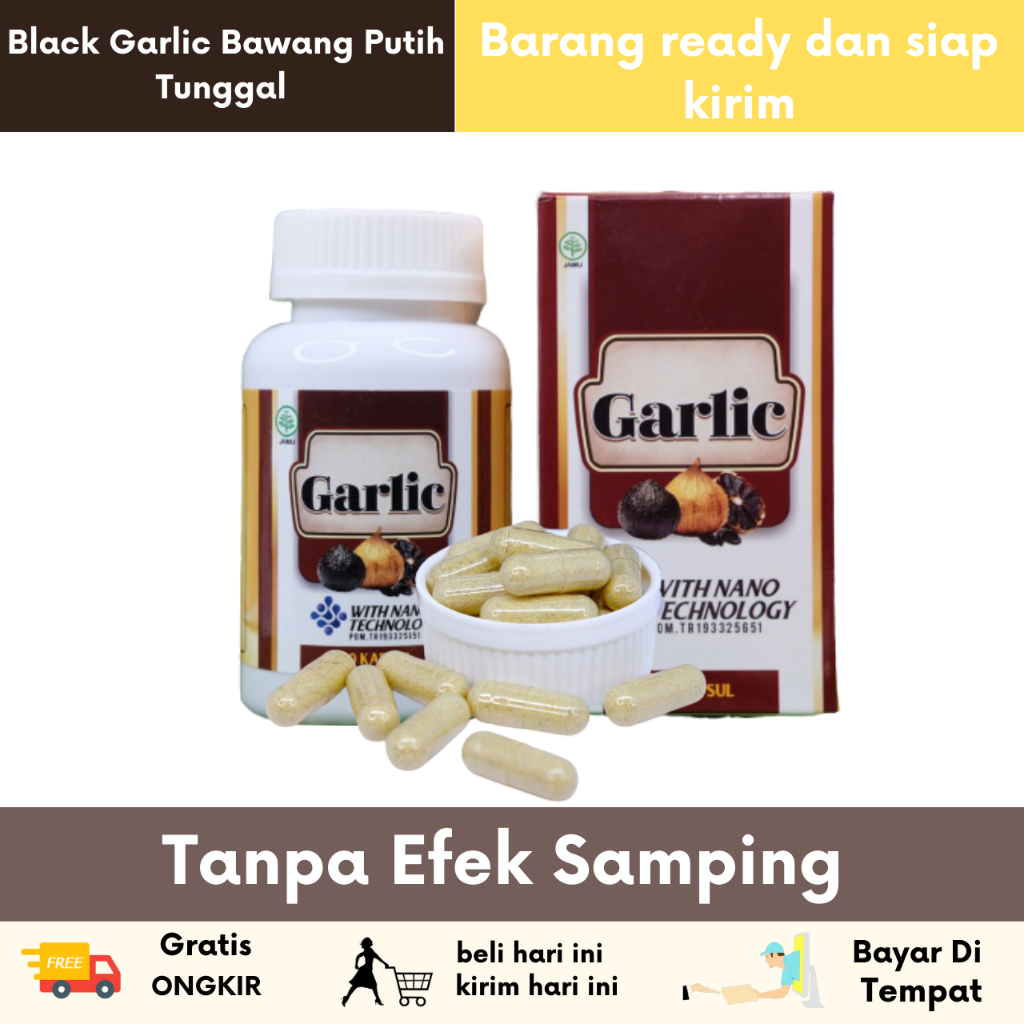 Garlic Black Bawang Putih Tunggal Hitam  Obat Tumor Obat Benjolan Kanker Tiroid Obat Stroke Obat Gon