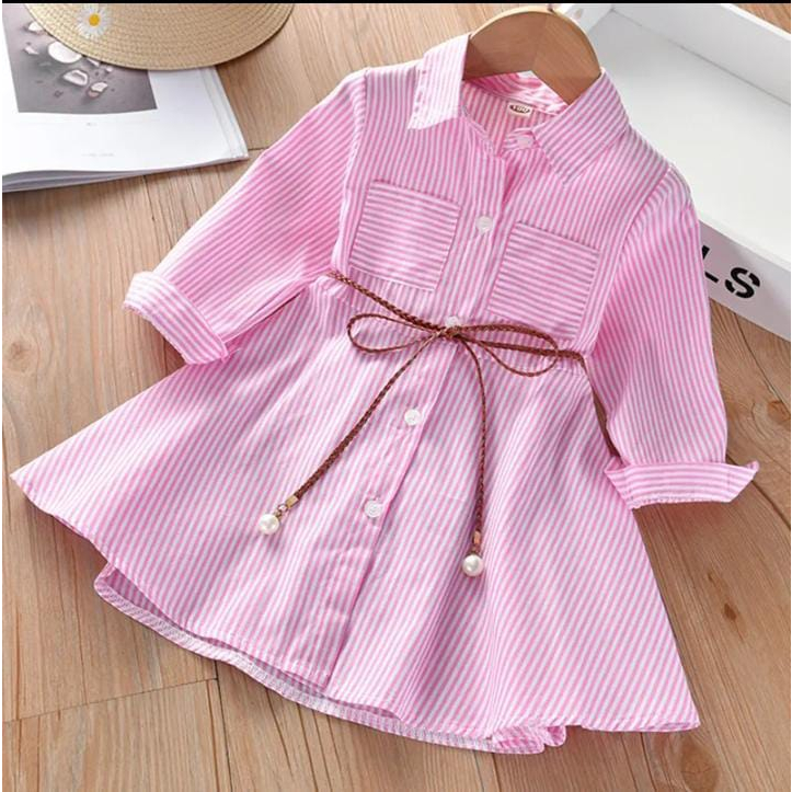 Dress anak perempuan usia 1-7 tahun MORRI DRESS cewe gratis sabuk