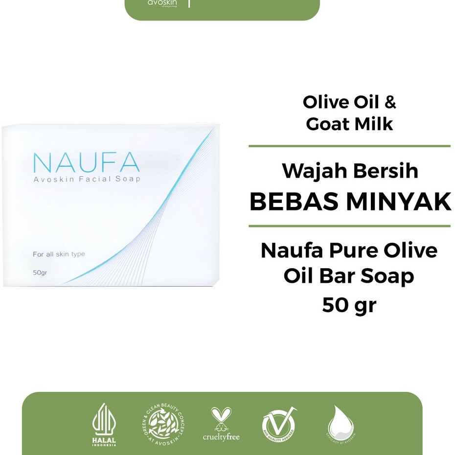 Avoskin Naufa Pure Olive Oil Bar Soap 50gr