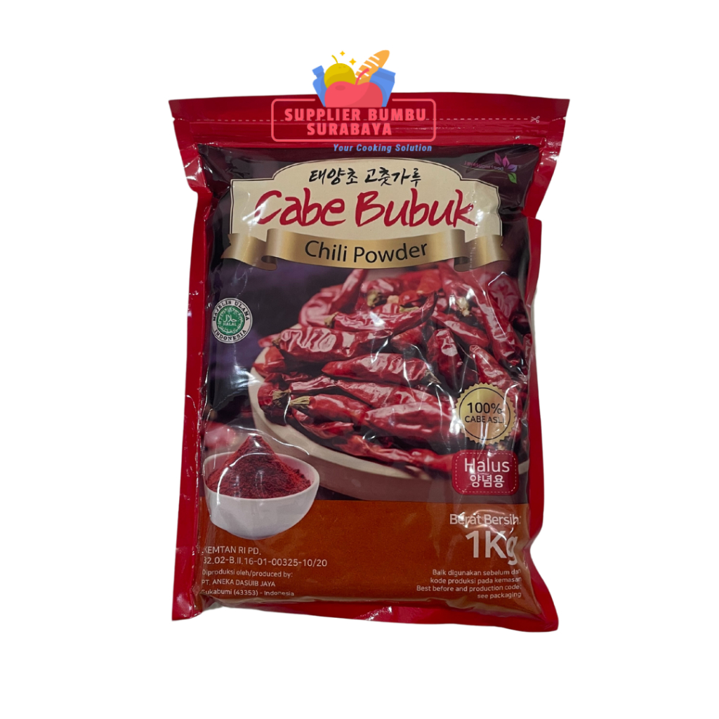 Gochugaru Bubuk Cabe Kasar Halus Cabai Red Pepper Powder Korea Halal Kemasan 1Kg