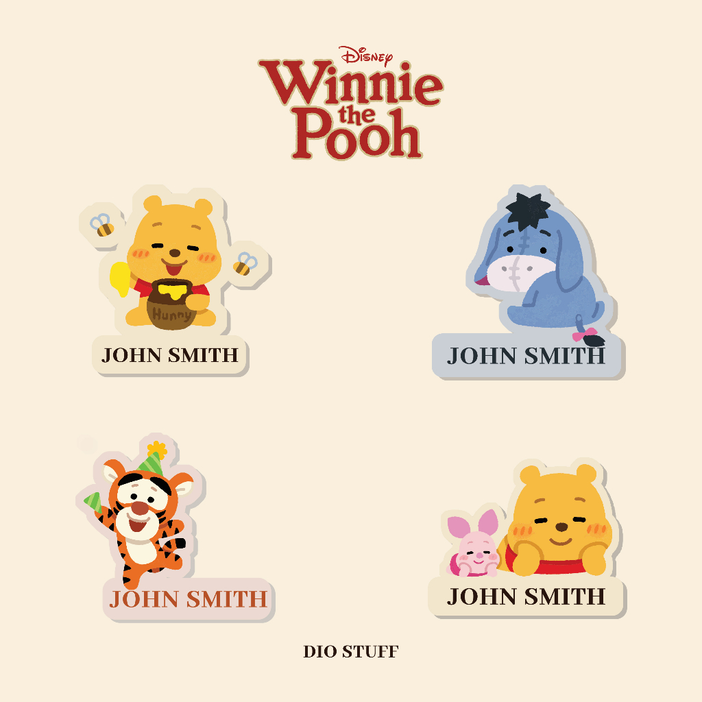 

Sticker/Label Nama Disney Kartun Dumbo/Toy Story/ Winnie The Pooh Lucu (70 pcs)