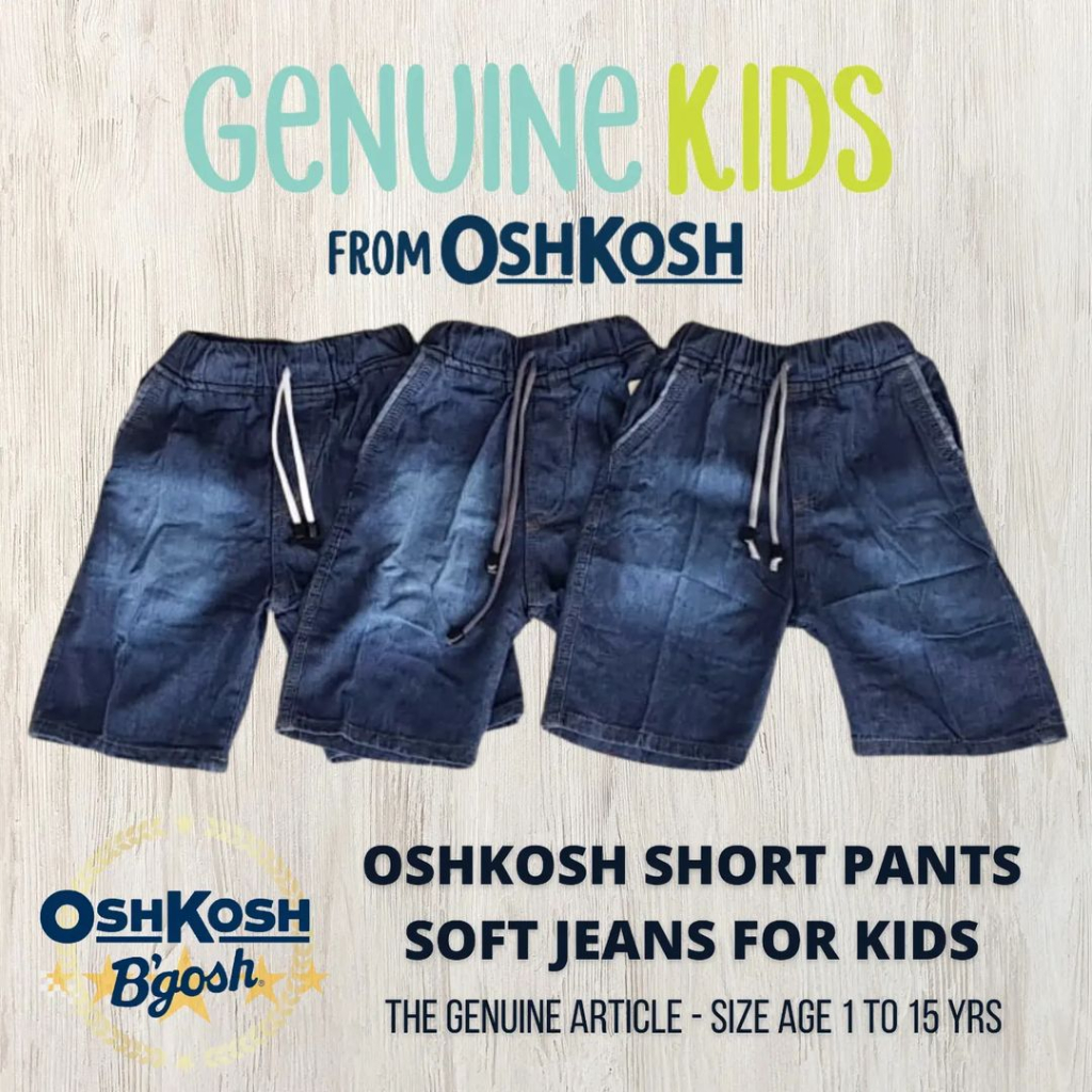 0shkosh Celana Jeans Pendek Celana Anak Laki-Laki Usia 2 Sd 6 Tahun -KBS