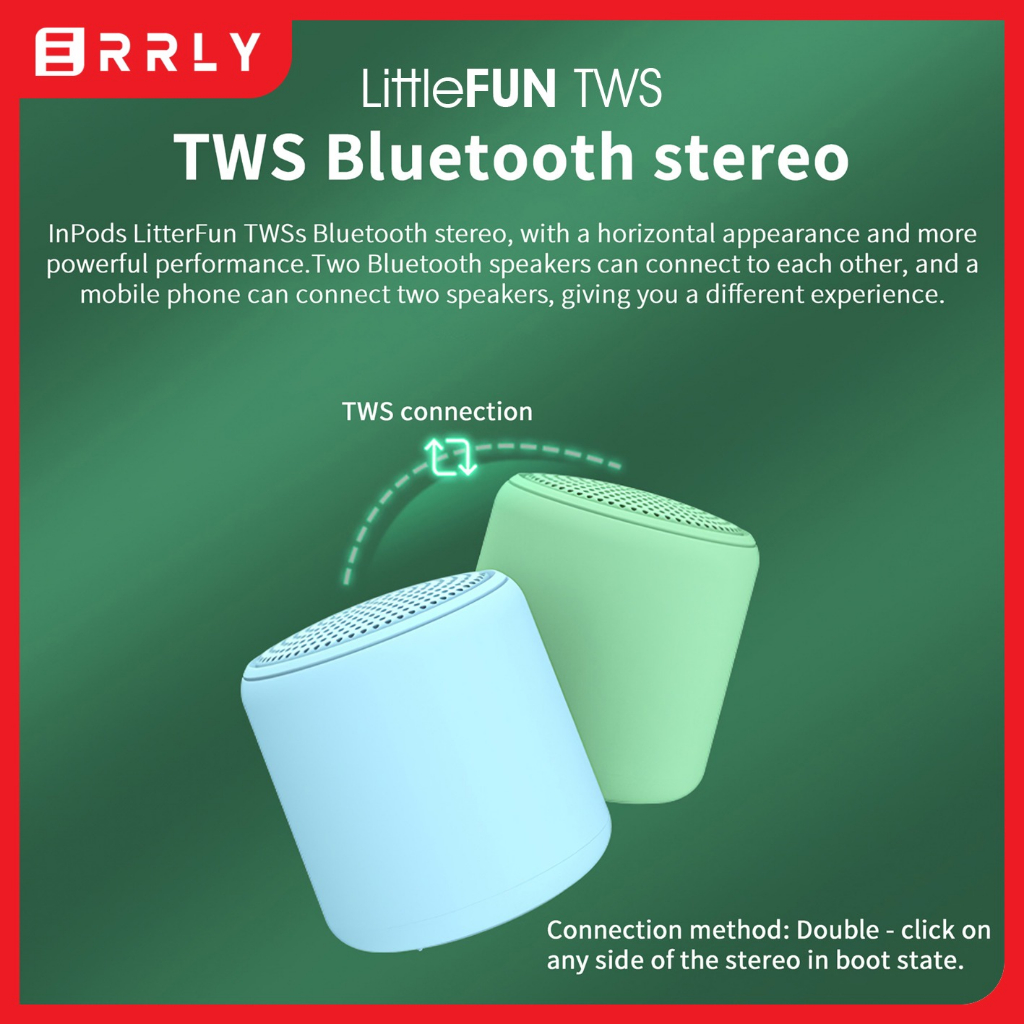 Speaker Bluetooh Mini INPODS Macaron  i12 LIttle fun Musix BOX TWS 2in1 Stereo High Quality